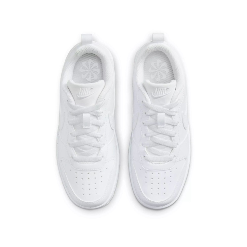 ✨NIKE COURT BOROUGH LOW RECRAFT BIG KIDS✨ White Low-Top Sneakers - Picture 8 of 8